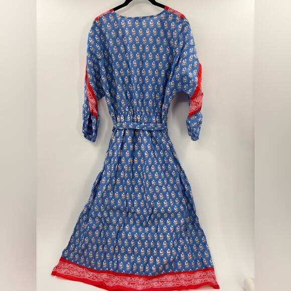 J.Crew V-neck cover-up dress in classic block print - Picture 7 of 8